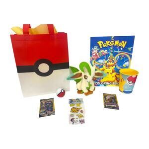 Pokemon Easter Basket Cards Pokémon Plush Leafeon Surprise Pokeball Book